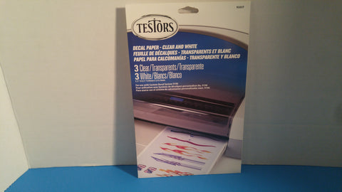 Testors Decal Paper - Clear & White 9203